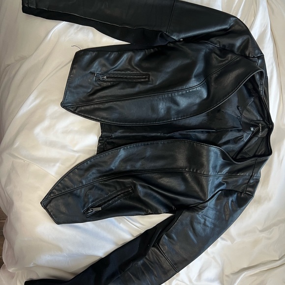Dynamite cropped leather jacket - Picture 1 of 3